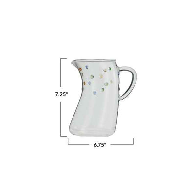 Handmade Glass Organic Shaped Pitcher