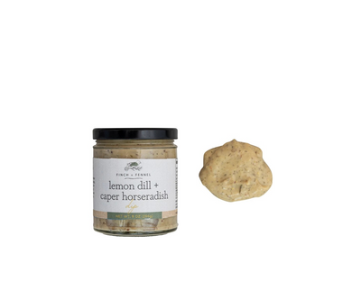 Finch +Fennel Lemon Dill + Caper Horseradish Dip Available at Davis Porch and Patio Weatherford Texas