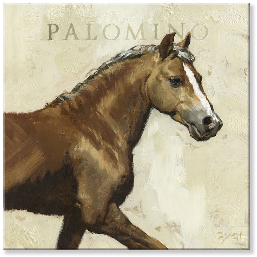 Palomino Horse 5” x 5” Canvas Art