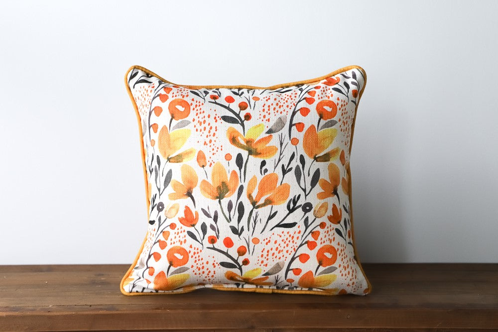 Mustard Floral Texas Pillow