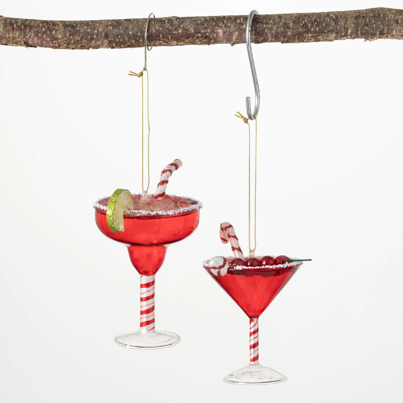 Candy Cane Cocktail Ornaments