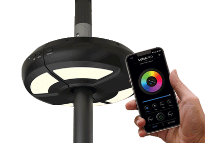 Luna Pro Multicolor Umbrella Light with Bluetooth Speaker