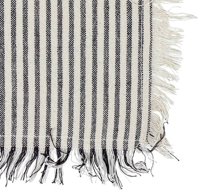 Woven Cotton Tea Towels w/ Stripes & Fringe
