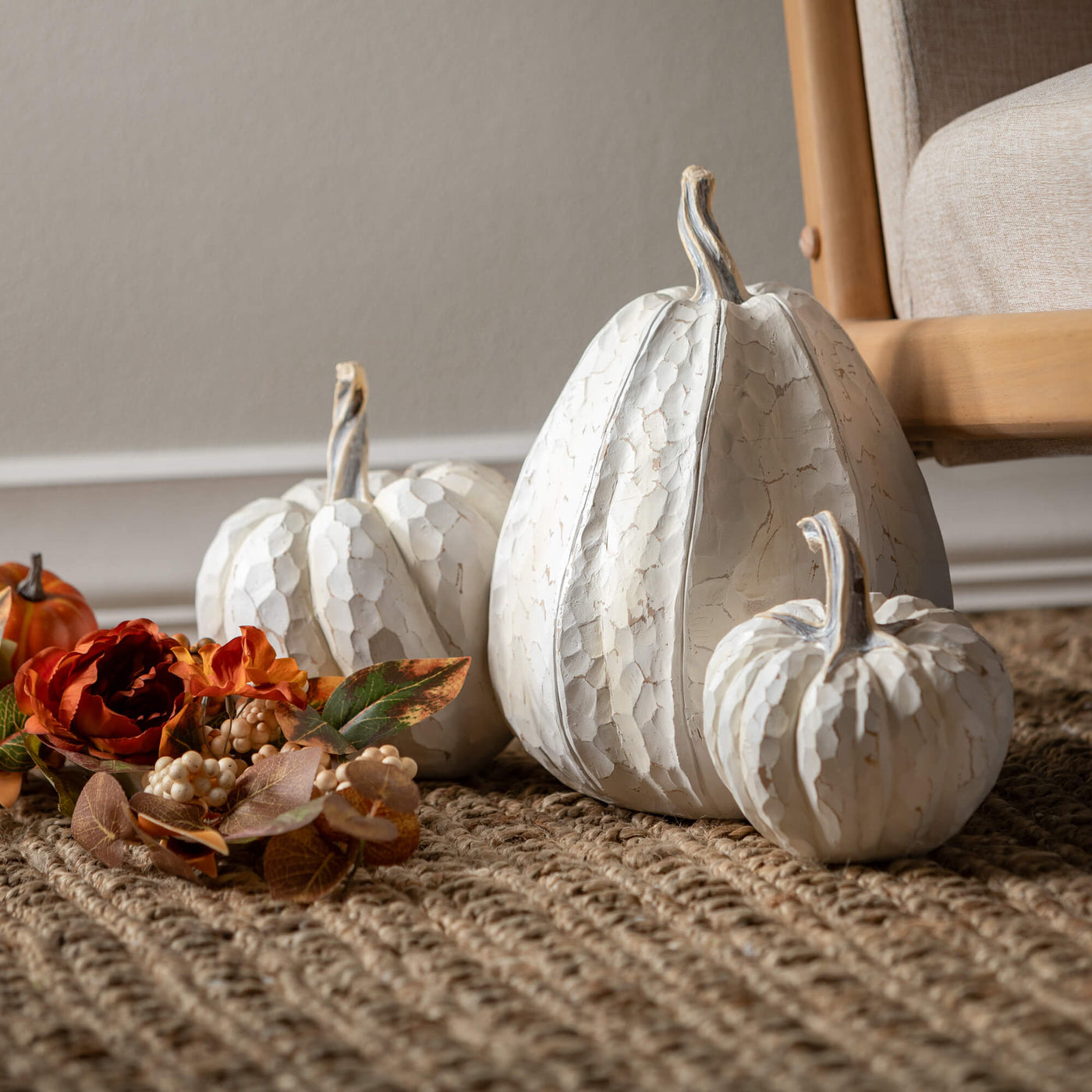 Rustic White Pumpkins