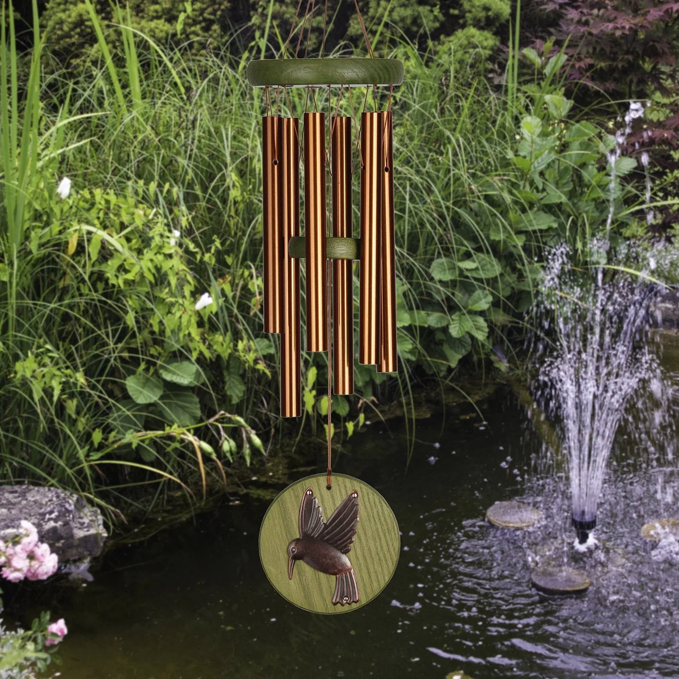 Green Hummingbird Habitats Wind Chime