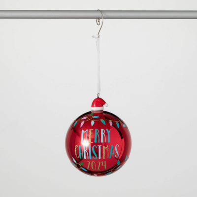 MERRY CHRISTMAS 2024 BALL ORNAMENT Christmas gifts and decorations at Davis Porch and Patio Weatherford Texas