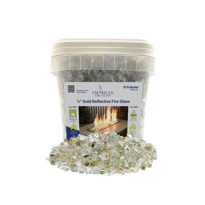 1/2” Reflective Fireglass 25lb Bucket