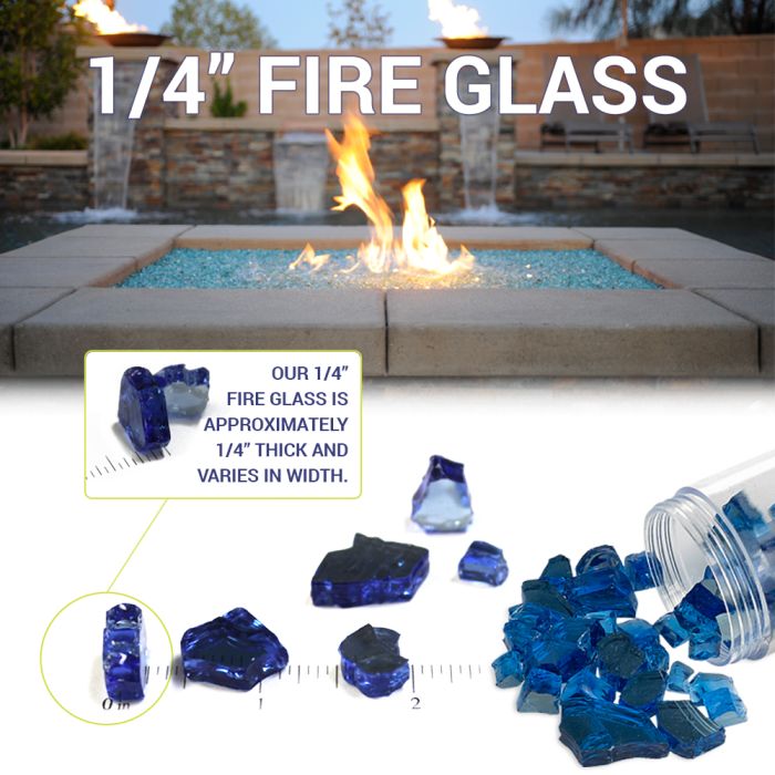 1/4” Fire Glass 10lb Jar/Bag