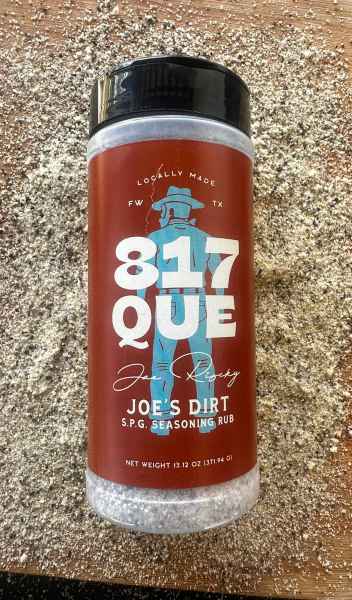 817QUE Joe's Dirt All Purpose Seasoning available at Davis Porch & Patio Weatherford Texas