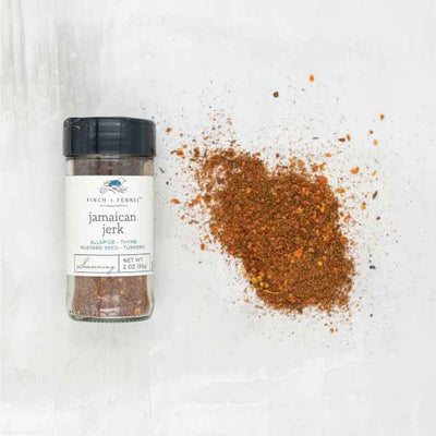 Finch + Fennel Jamaican Jerk Seasoning available at Davis Porch & Patio Weatherford Texas