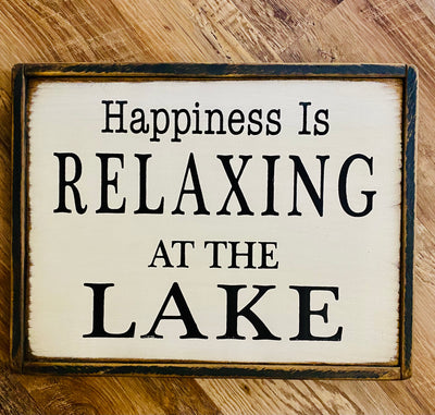 Happiness is Relaxing at the Lake
