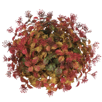 Decorative artificial Mini Leaf and Berry Half plant Orb