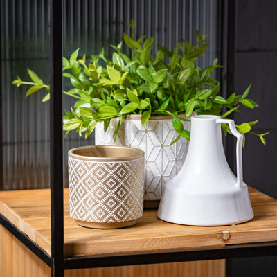 Small Gold Pot With Mod Motif