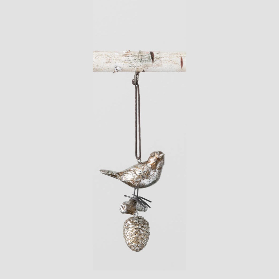 Bird on A Pine Branch Ornament