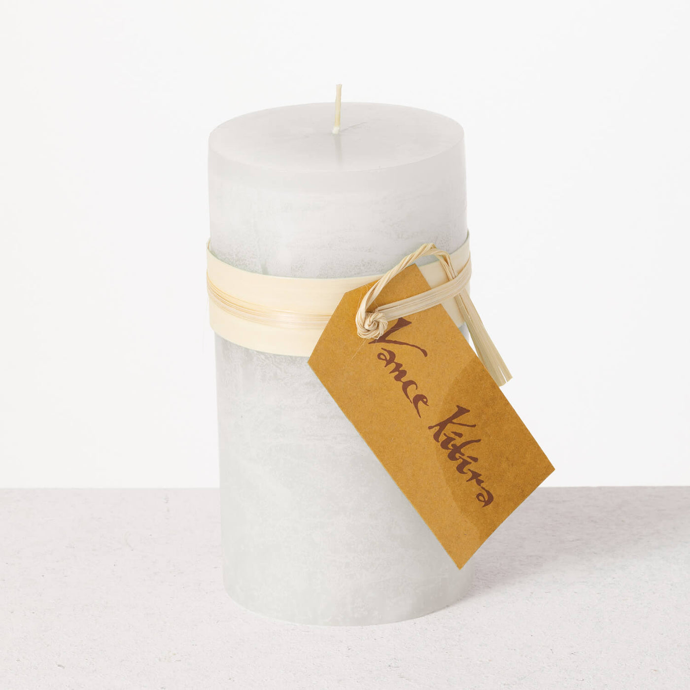 Vance Kitira White 8 inch Timber Pillar Candle