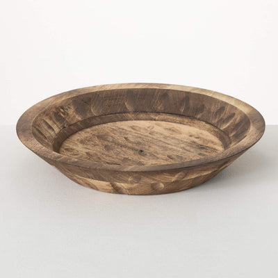 14.75” Wooden Dough Bowl