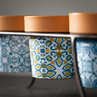 Portuguese Print Trio Planter