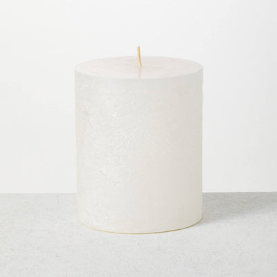 Ritz White Timber Candle 4.5” Pillar