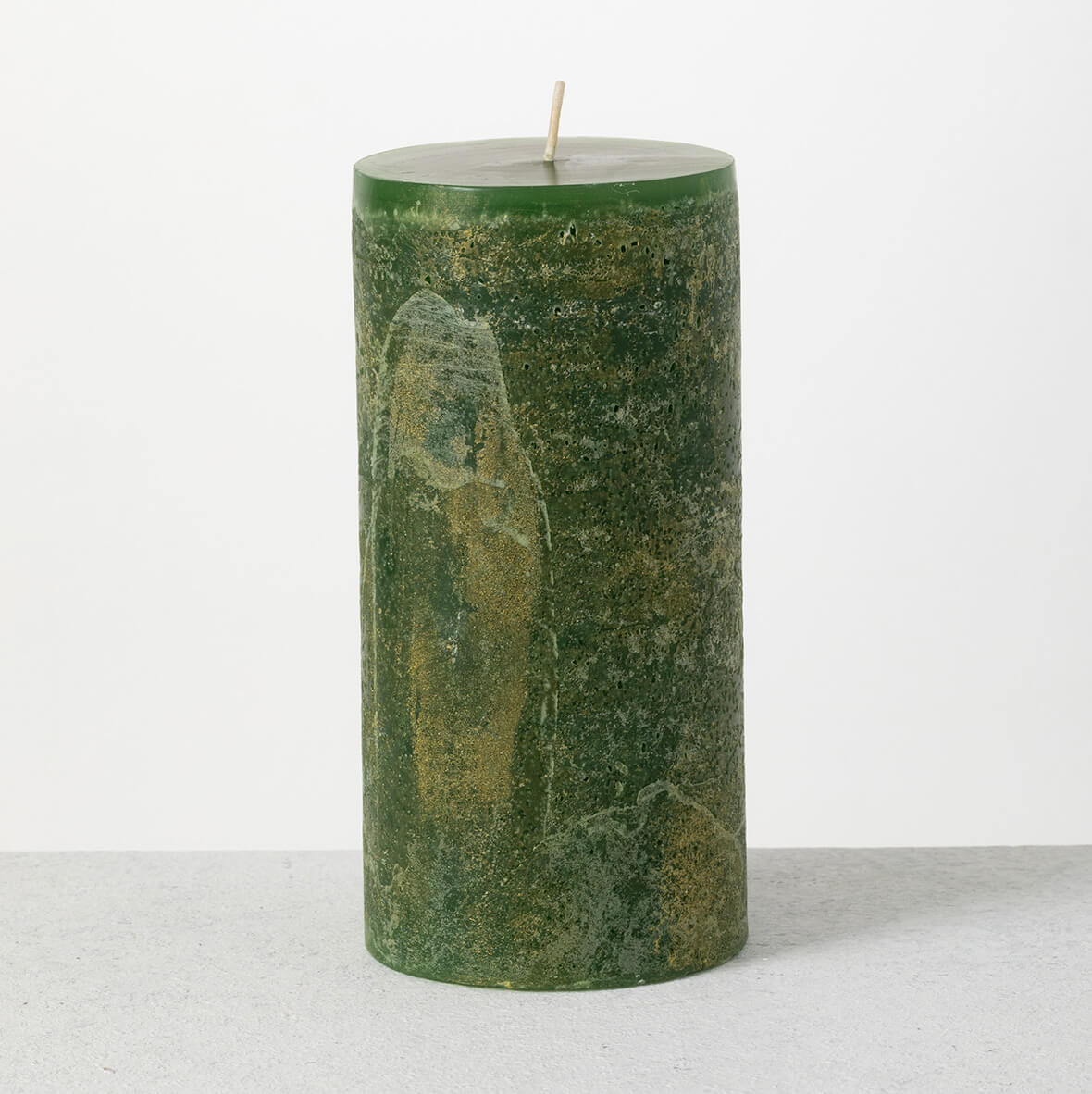 Vance Kitira Ritz Green  6 Inch Timber Candle with gold brushed accents