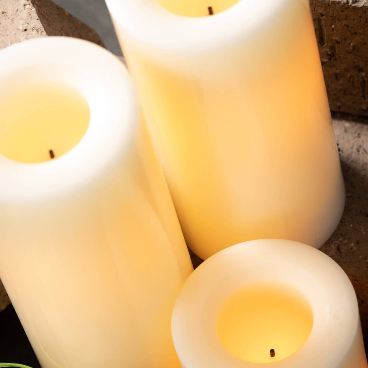 6” Outdoor Weighted LED Pillar Candle