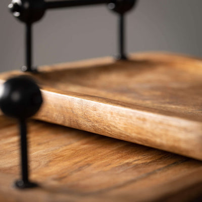 Rustic Wooden Tray Set