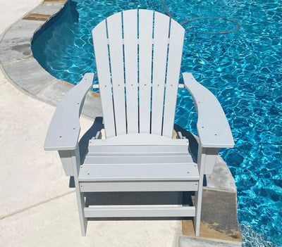 Light Gray Poly Outdoor Adirondack Chair Weatherford Texas