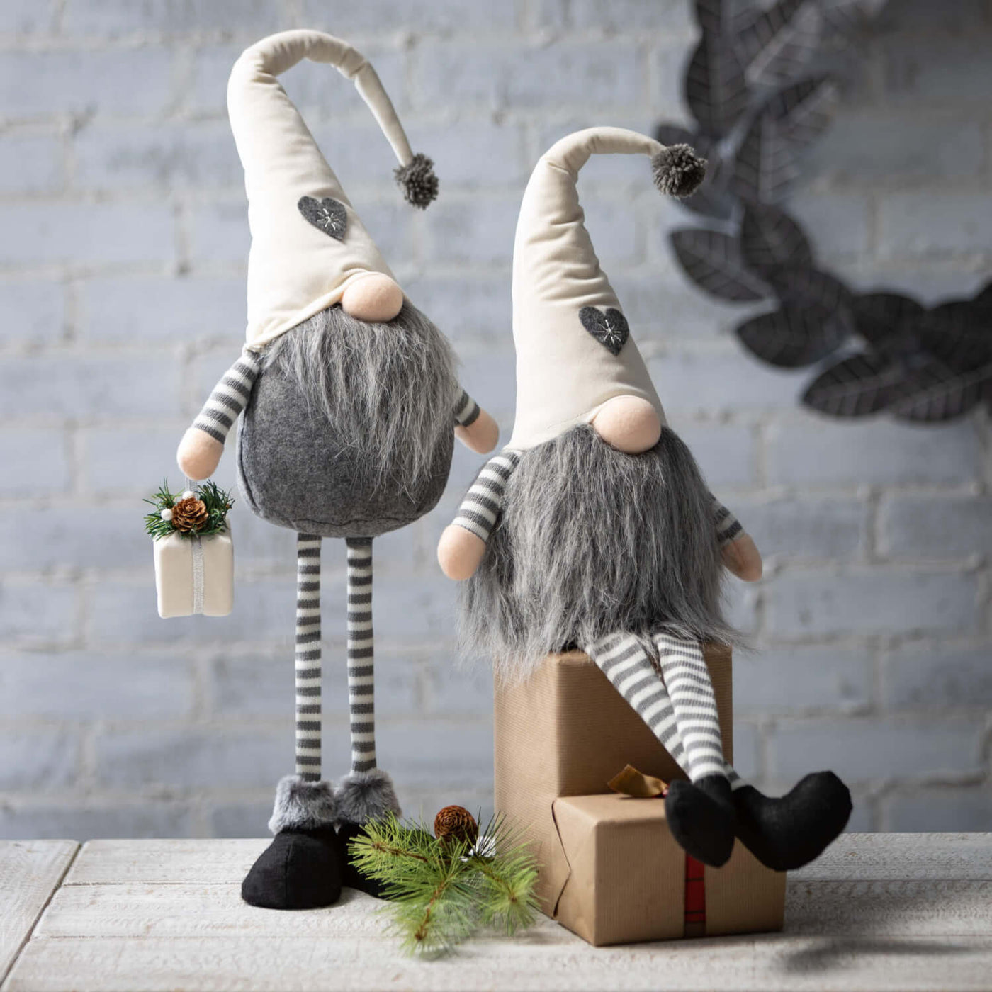 Joyful Gray Standing Gnome