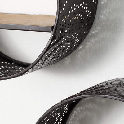 Round Metal Shelf Set