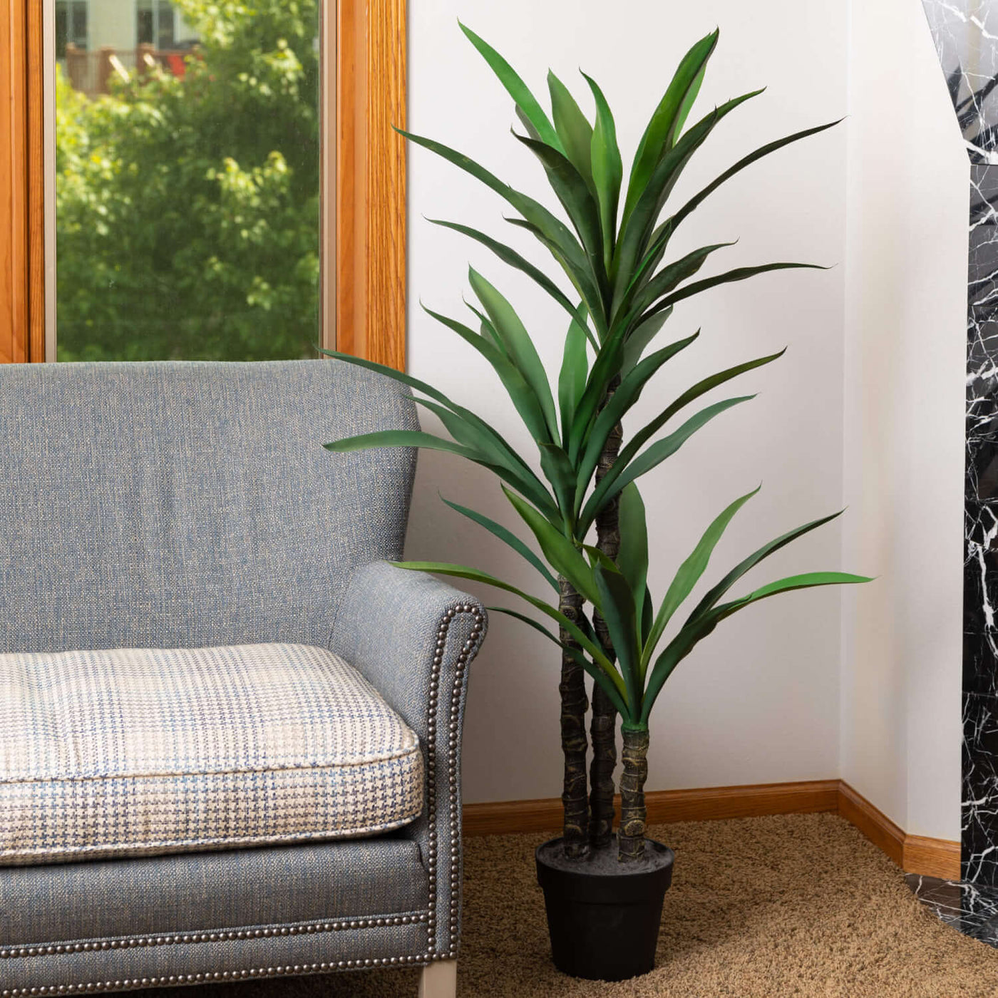 Large Artificial Potted Dracaena Tree
