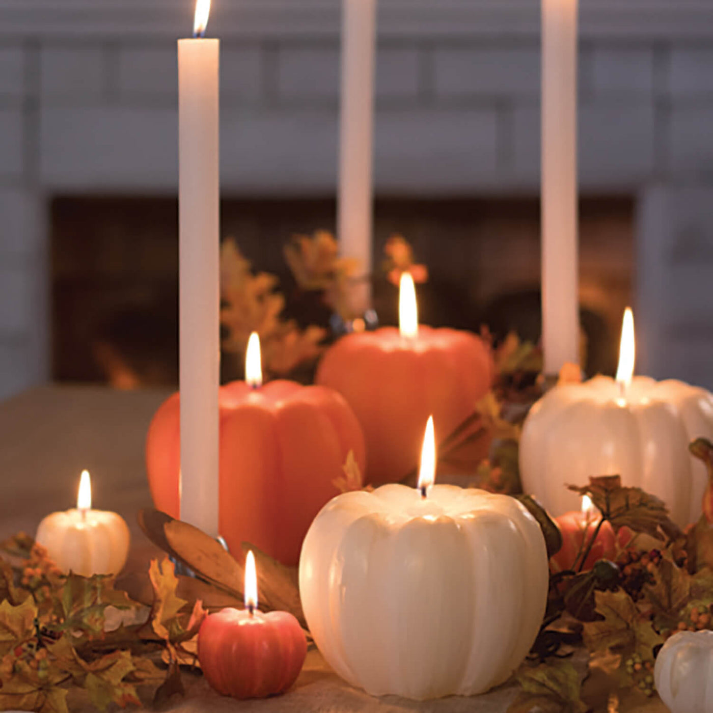 Scented White Pumpkin Candle Votive