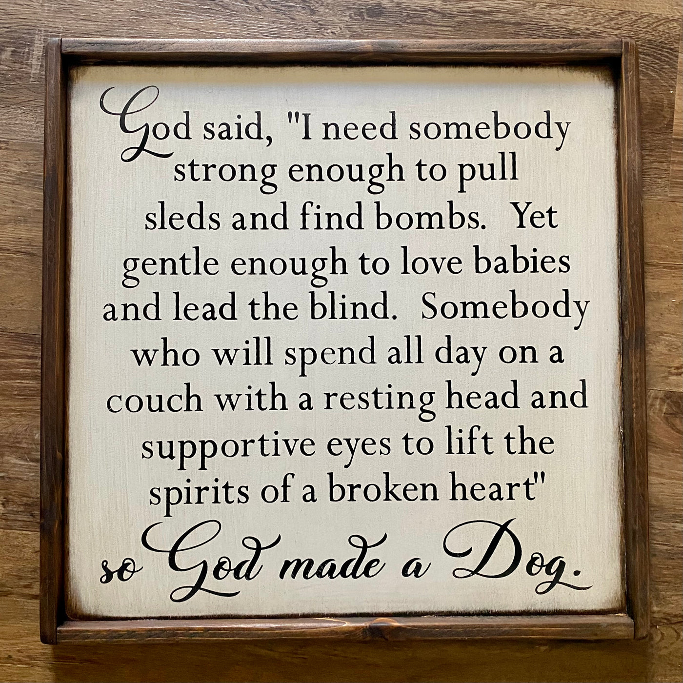 So God Made A Dog Framed Wall Art