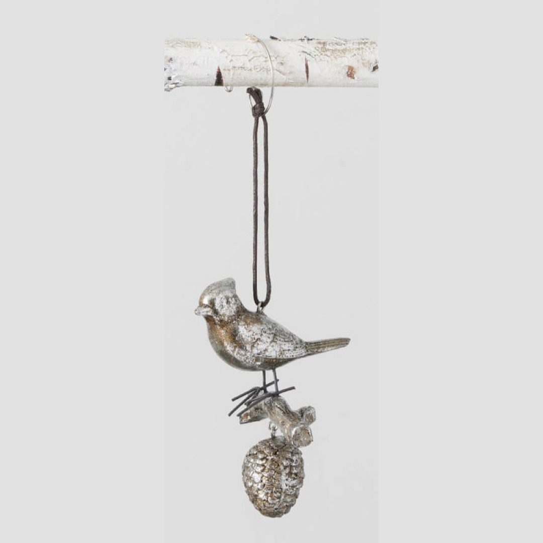 Bird on A Pine Branch Ornament