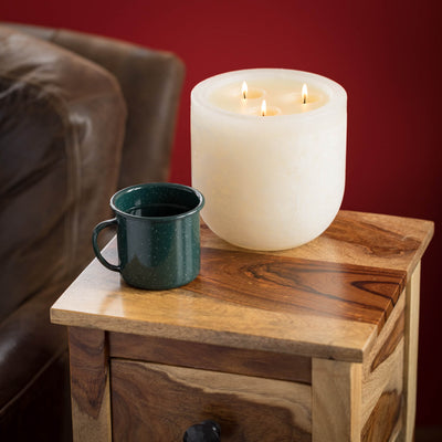 6” Melon White Timber Goblet 3 Wick Candle