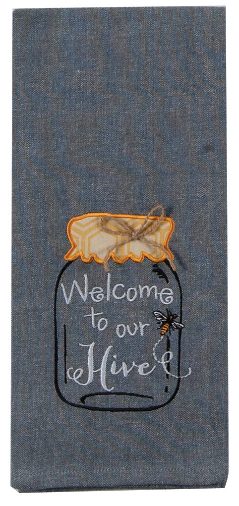 Welcome To Our Hive Tea Towel