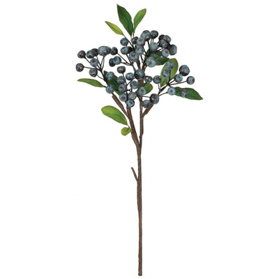 Artificial Blueberry Cluster with leaf accents 