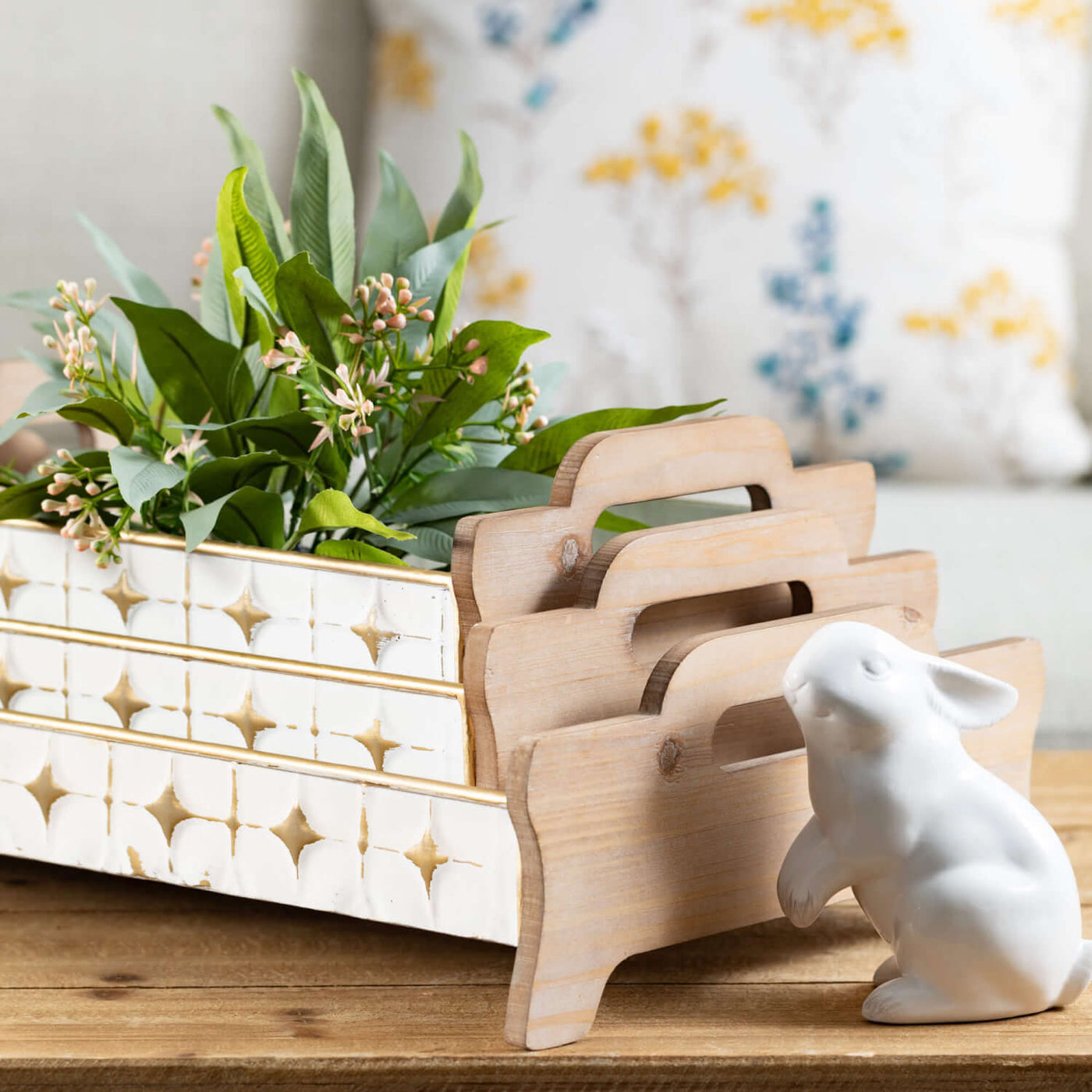 Gold Starburst Etched Tray Set