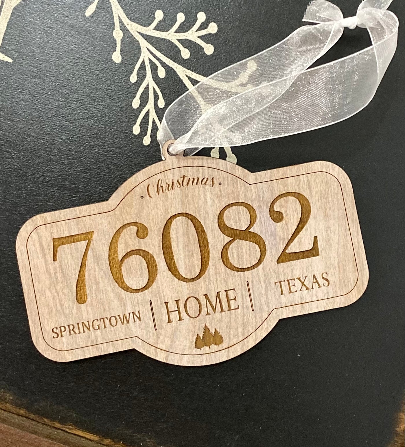 Wooden Zip Code Home Ornaments