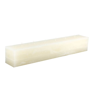 22.75 Coconut Ice white brick candle with 6 wicks