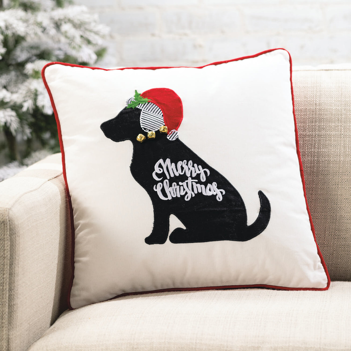 Merry Christmas Dog Pillow