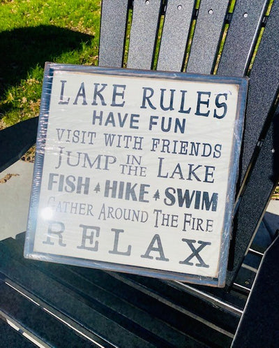 Lake Rules Wall Decor