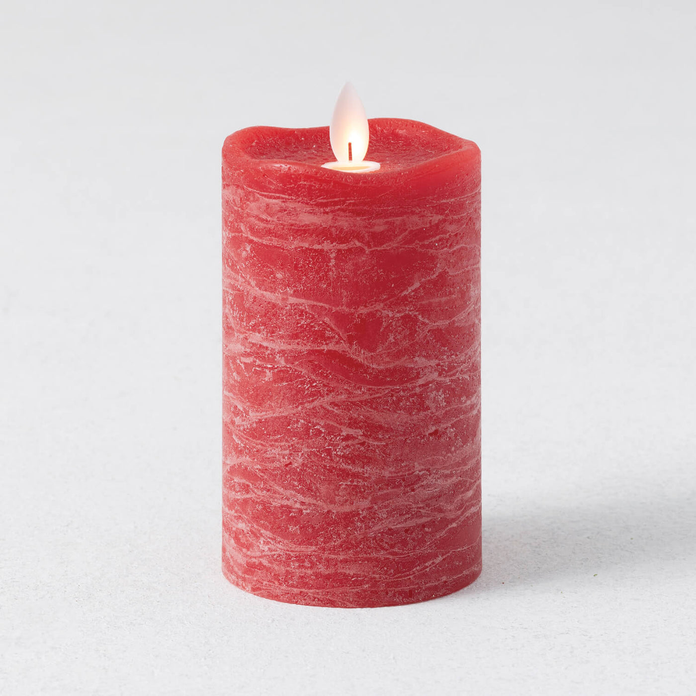 Mirage red frosted LED flameless candle