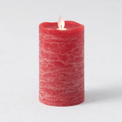 Mirage red frosted LED flameless candle