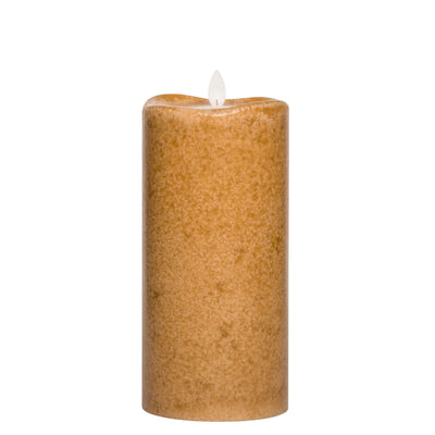 Mottled Flameless Pillar in Spice